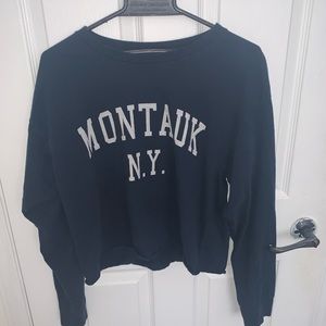 Blue brandy Melville graphic long sleeve shirt